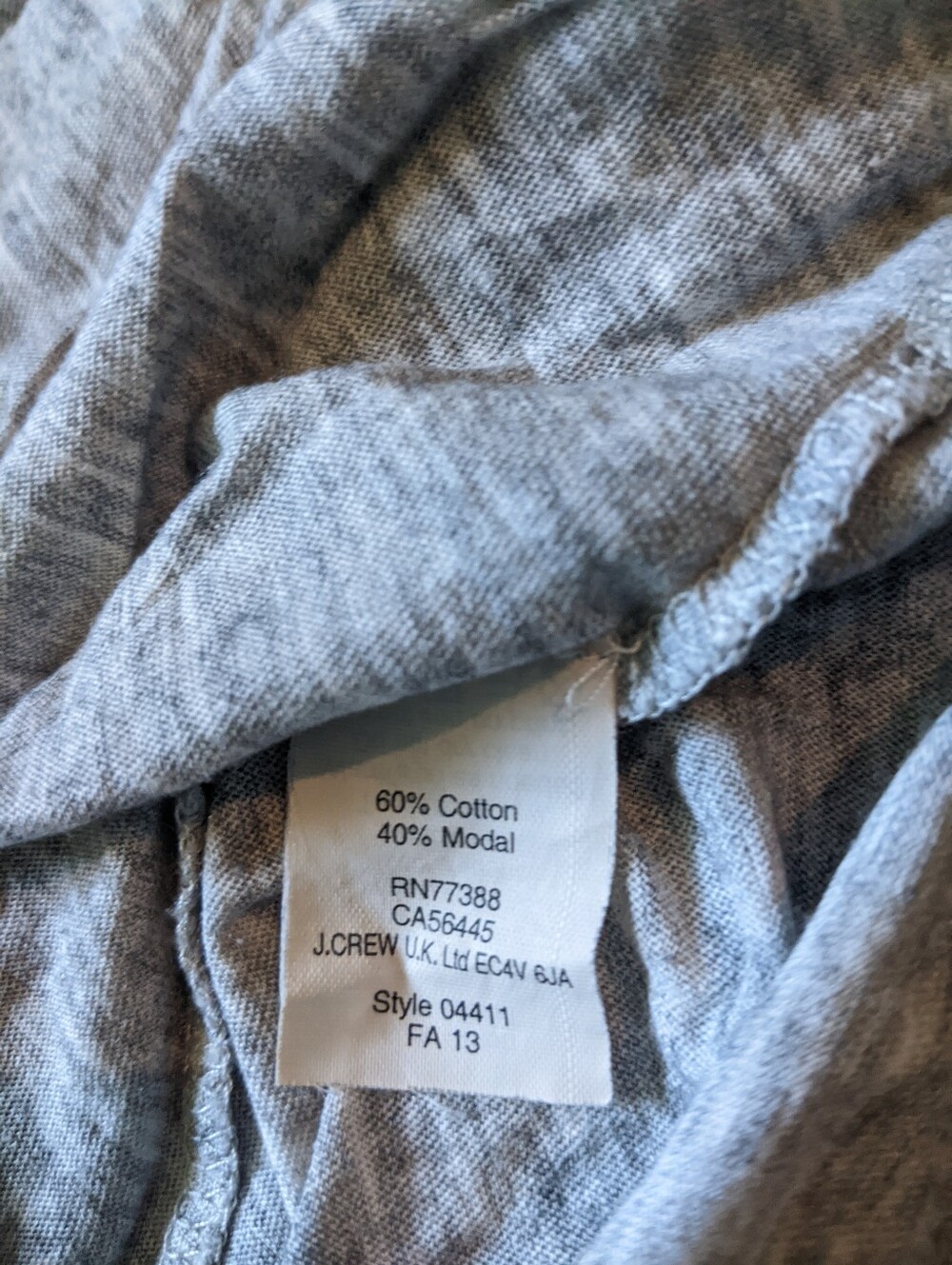 J. Crew - Heather Grey Flower Bouquet Graphic Tee 04411 | Size XS - Picture 5 of 5